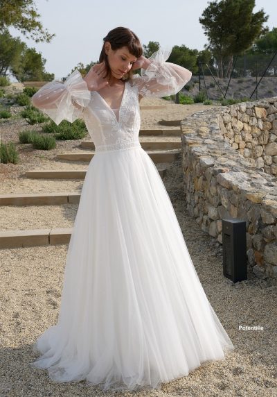 Robe de mariée Potentille Création BOCHET boutique Sandra Mariages CREIL