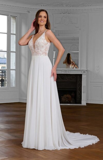 Robe de mariée bohème Mirabelle chez Sandra Mariages CREIL Oise