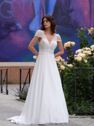 Robe de mariée Valencia Créations BOCHET fabriquée en France