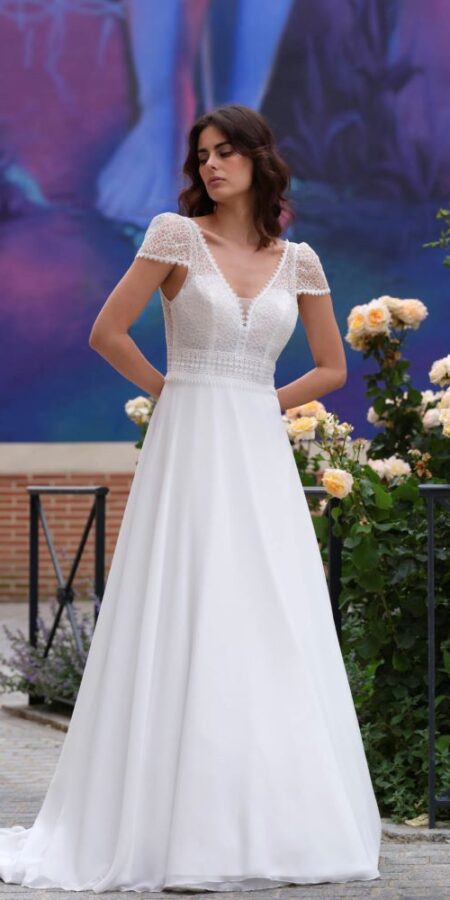 Robe de mariée Valencia Créations BOCHET fabriquée en France