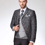 Costume de mariage Huelva gris, boutique Sandra Mariages CREIL Oise
