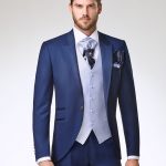 Costume de mariage marié bleu marine Adimo