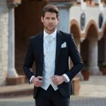Costume de mariage bleu fonçé classique Adimo Benis