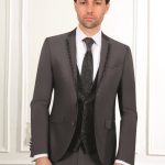 Costume de marié NATHAN gris, boutique Sandra Mariages CREIL Oise