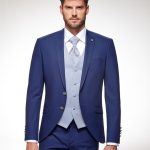 Costume de mariage Milas bleu marié bleu classique Milas Adimo