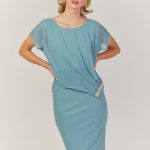 Robe de cocktail NY2574 verte Robe de cocktail vert pâle NY2574 Fashion NEW YORK chez Sandra Mariages CREIL Oise