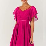 Robe de cocktail rose fushia Fashion NEW YORK, chez Sandra Mariages CREIL Oise