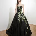 Robe de mariée Tourbillon Annie Couture 2024 noir et vert boutique Sandra Mariages CREIL Oise