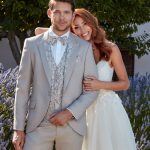 Costume de mariage beige Napoli Boutique Sandra Mariages CREIL Oise Adimo Benis