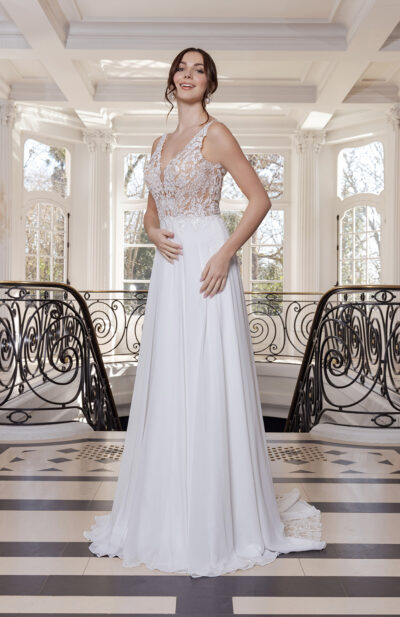 Robe de mariée Nora Couture Nuptiale 2026 Chez Sandra Mariages CREIL Oise