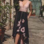 Robe de cocktail R172I asymétrique Créatif PARIS